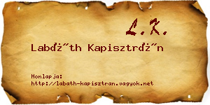 Labáth Kapisztrán névjegykártya
